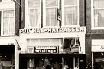 Winkelpui met reclame voor Pulham-matrassen